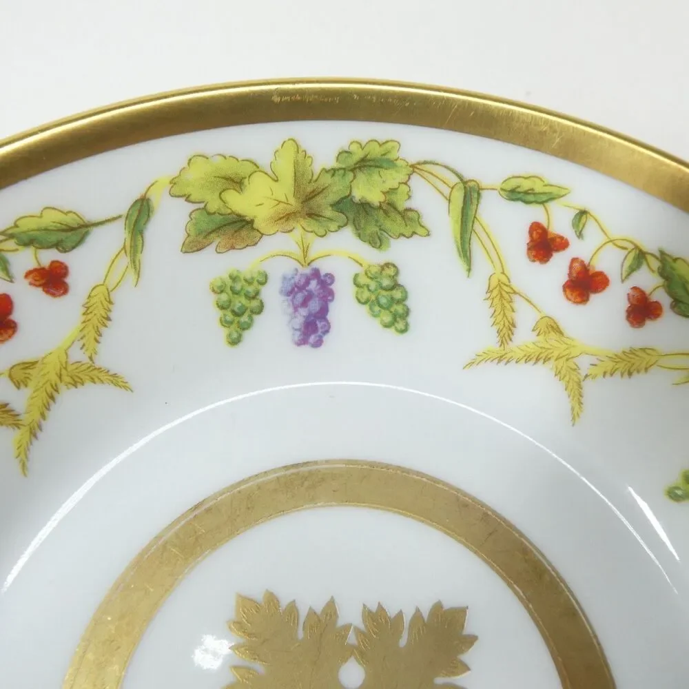 Pampres Cup & Saucer - 1737 Ancienne Manufacture Royal Limoges France Grapes